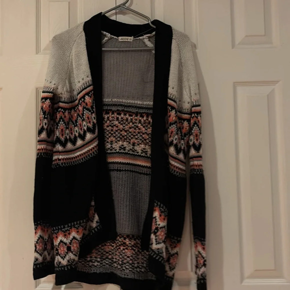 Vintage style oversized Sweater long sleeve acrylic open sweater Sz XS - Picture 10 of 14